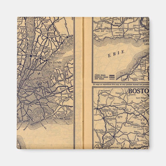 New York, Buffalo, Boston Magnet (Front)