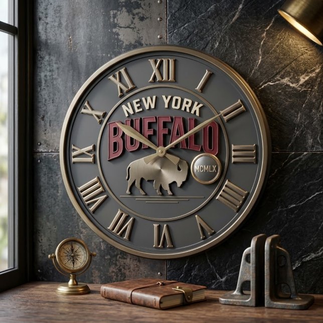 New York Buffalo  Large Clock (Creator Uploaded)