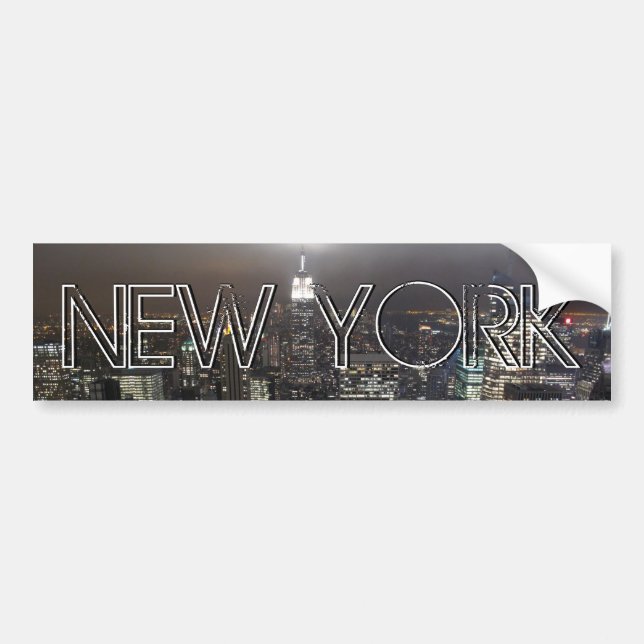 New York Bumper Sticker NY City Bumper Sticker (Front)