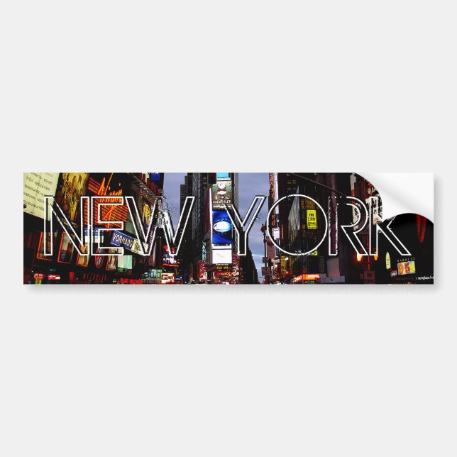 New York Bumper Sticker Time Square Bumper Sticker (Front)