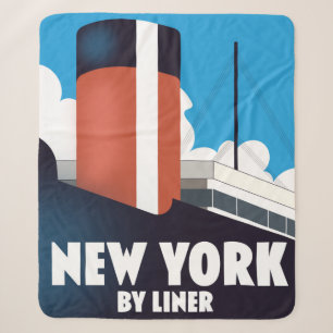 New York by liner Sherpa Blanket