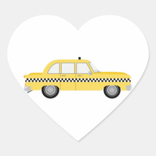 New York Cab Heart Sticker