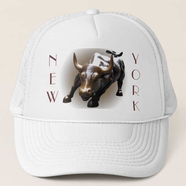 New York Caps Hats New York Souvenir Bull Gifts (Front)