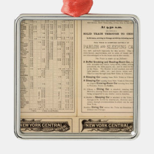 New York Central and Hudson River Railroad 2 Metal Ornament