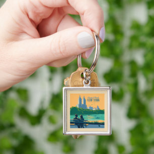 New York Central Park Bench Key Ring