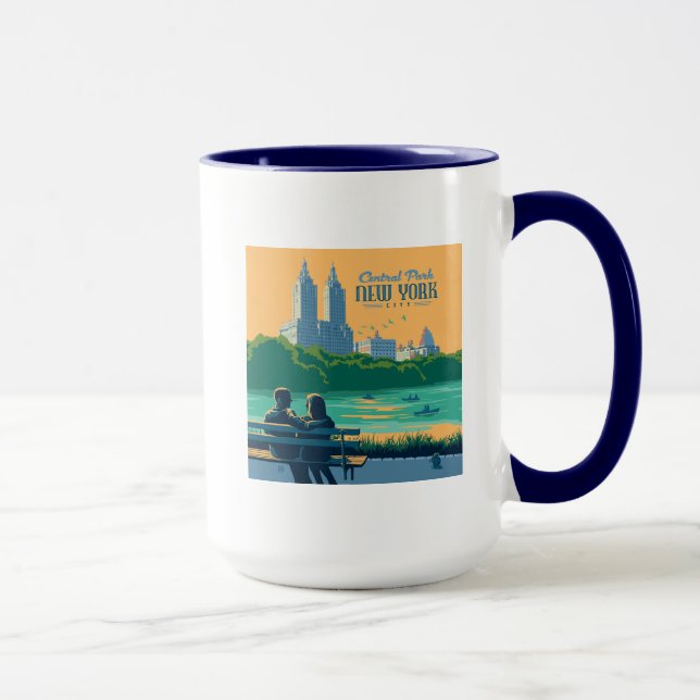 New York Central Park Bench Mug (Right)