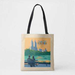 New York Central Park Bench Tote Bag