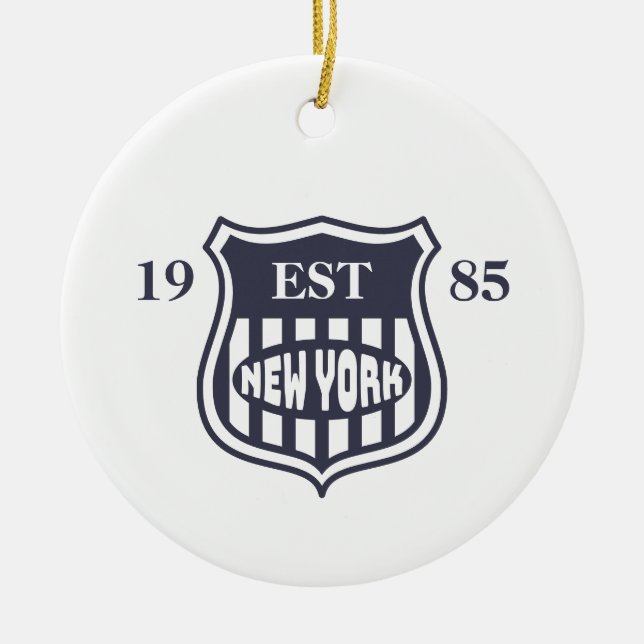 New York Ceramic Ornament (Front)
