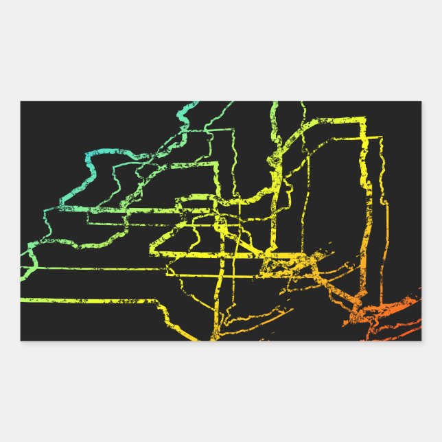 new york chill blur rectangular sticker (Front)