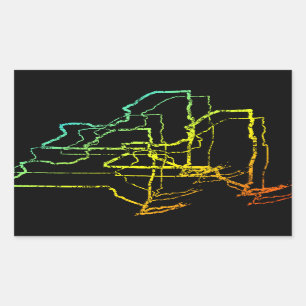new york chill blur rectangular sticker