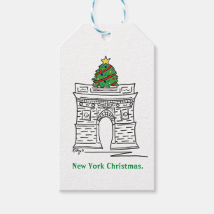 New York Christmas NYC Landmark Washington Square Gift Tags