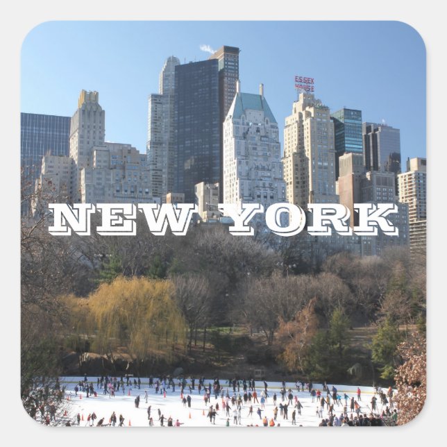 NEW YORK CHRISTMAS SQUARE STICKER (Front)