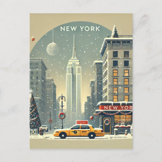 New York Christmas | Statue of Liberty Holiday Postcard