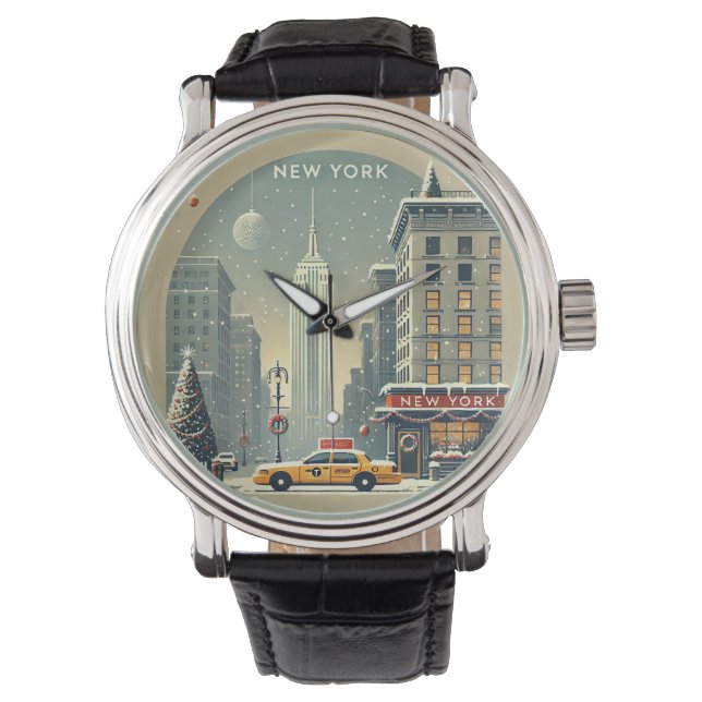 New York Christmas | Statue of Liberty Holiday Watch (Front)