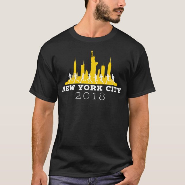 New York City 2018 Skyline - Marathon Shirt (Front)