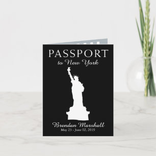 New York City 26th Birthday Passport Invitation
