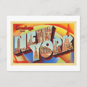 New York City #2 NY Large Letter Travel Postcard -