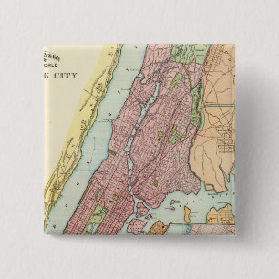 New York City 4 15 Cm Square Badge