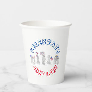 New York City 4th of July Fireworks NYC Celebrate Paper Cups