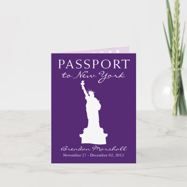New York City 50th Birthday Passport Invitation (Front)