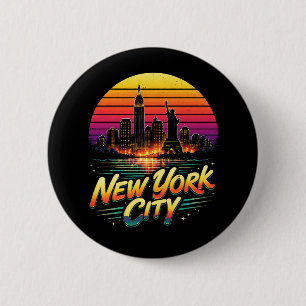 New York City 6 Cm Round Badge