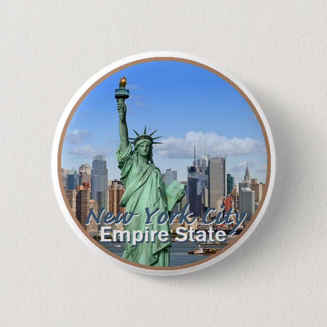New York City 6 Cm Round Badge (Front)