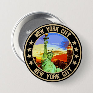 New York City 7.5 Cm Round Badge