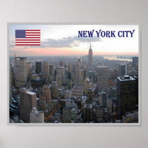 New York City - Aerial View - USA - Poster