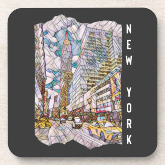 New York City Aesthetic Mosaic Art  Coaster