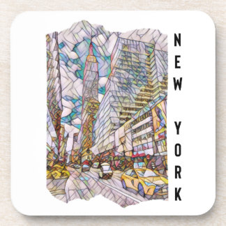 New York City Aesthetic Mosaic Art  Coaster