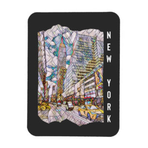 New York City Aesthetic Mosaic Art         Magnet