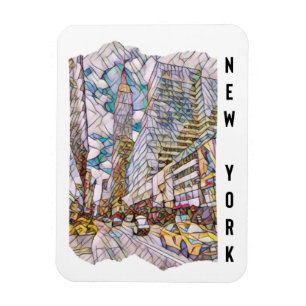 New York City Aesthetic Mosaic Art        Magnet