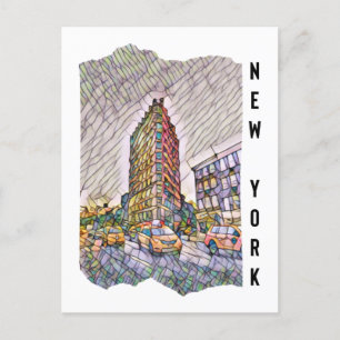 New York City Aesthetic Mosaic Art Postcard