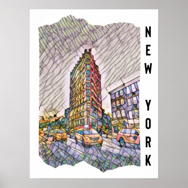 New York City Aesthetic Mosaic Art        Poster (Front)