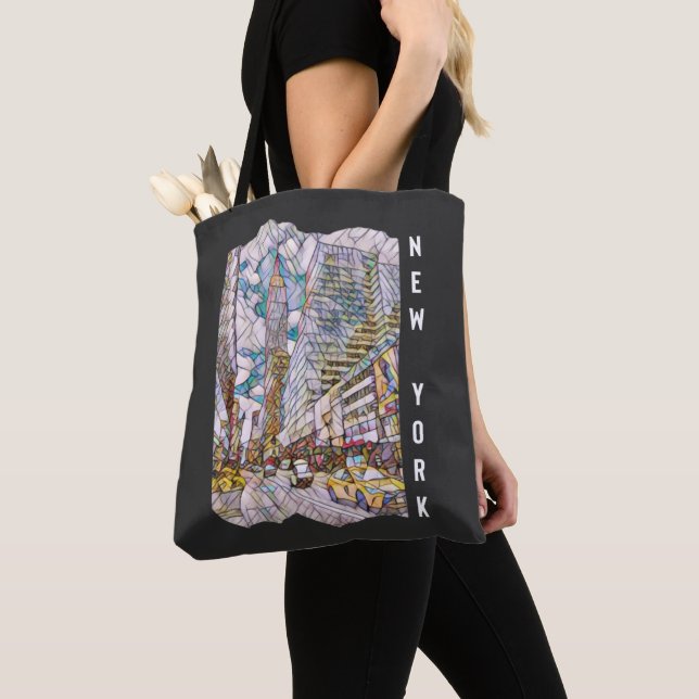 New York City Aesthetic Mosaic Art       Tote Bag (Close Up)