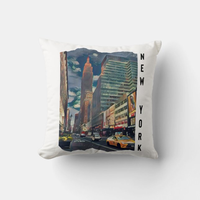 New York City Aesthetic Photo Art  Cushion (Front)