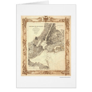 New York City and Environs Map by Lindenkohl 1860
