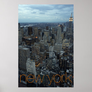 new york city at dusk poster