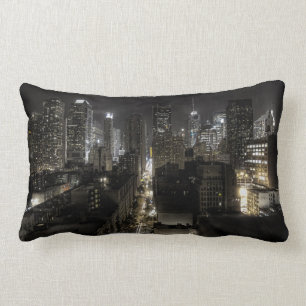 New York City at Night Lumbar Cushion