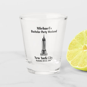 New York City Bachelor Party Favour Guys Trip Shot Glass