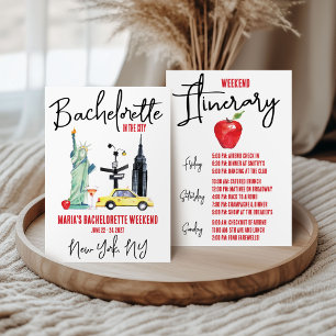New York City Bachelorette Party Weekend Itinerary Invitation