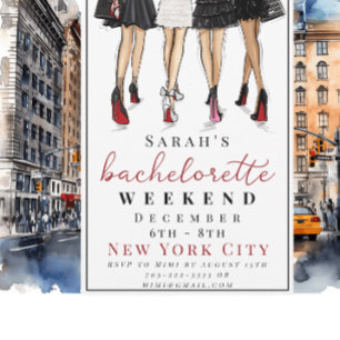 New York City Bachelorette Weekend Itinerary Chic Invitation