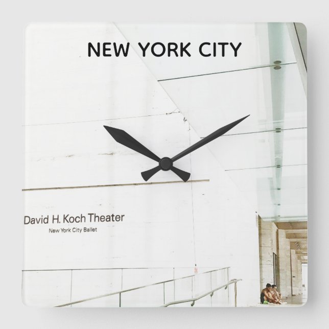 New York City Ballet Square Wall Clock (Front)