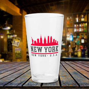 New York City Beautiful Fun Skyline Glass