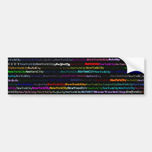 New York City Black Background Bumper Sticker