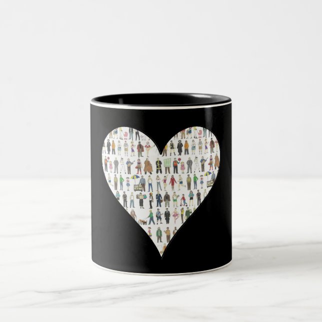 New York City Black Heart NYC People Mug (Center)