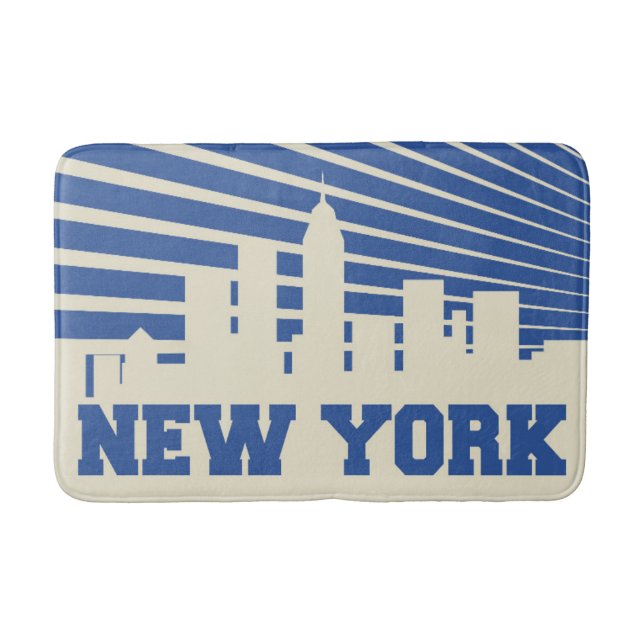 New York City Blue Bath Mat (Front)