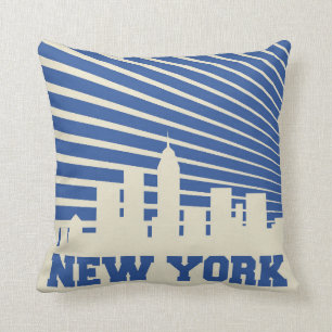 New York City Blue Cushion