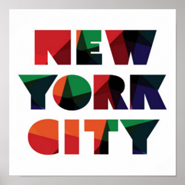 New York City | Bold Typography Poster (Front)