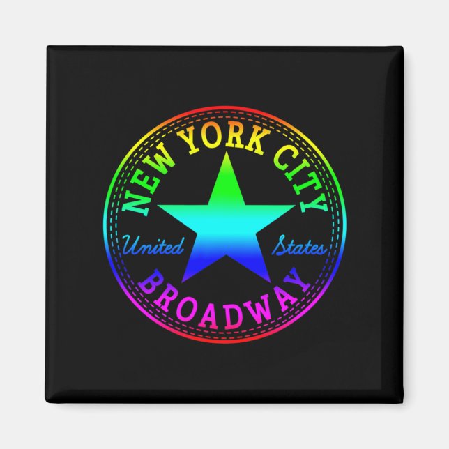 New York City Broadway Theater Nyc United States U Magnet (Front)